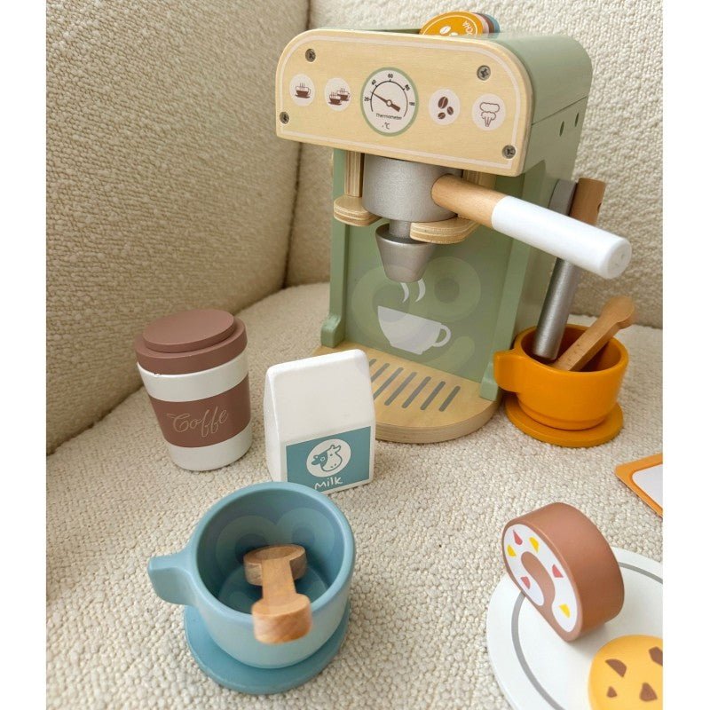 Kids Wooden Coffee Shop Play Set – 25 Pieces - Tiny Tugz™
