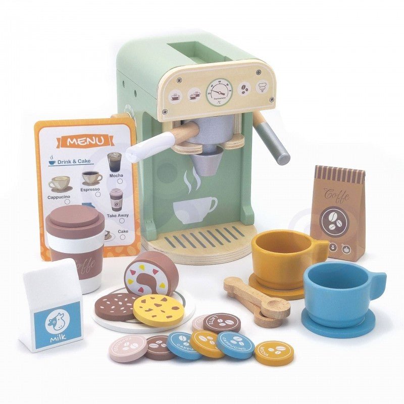 Kids Wooden Coffee Shop Play Set – 25 Pieces - Tiny Tugz™