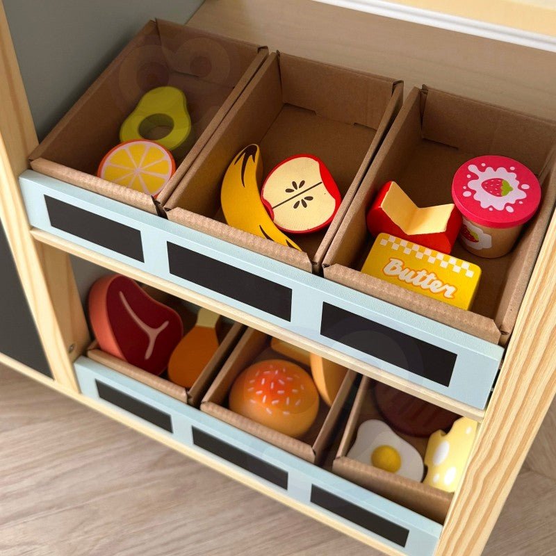 Kids Wooden Market Stall & Kitchen Shop Play Set (3-in-1) - Tiny Tugz™