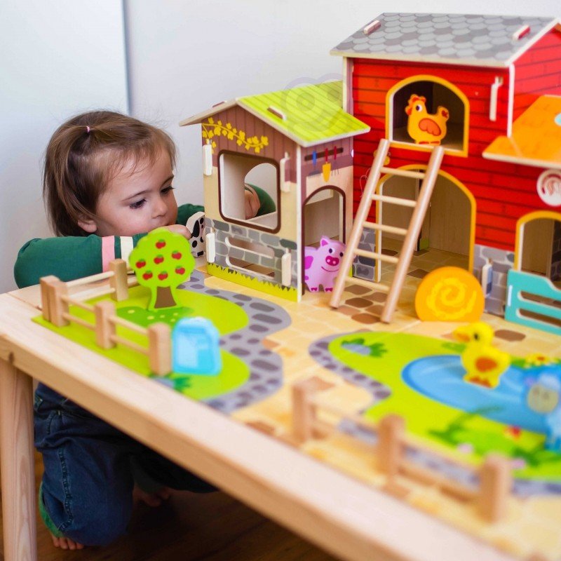 Kids Wooden Mega Farm Play Set – 18 Pieces - Tiny Tugz™