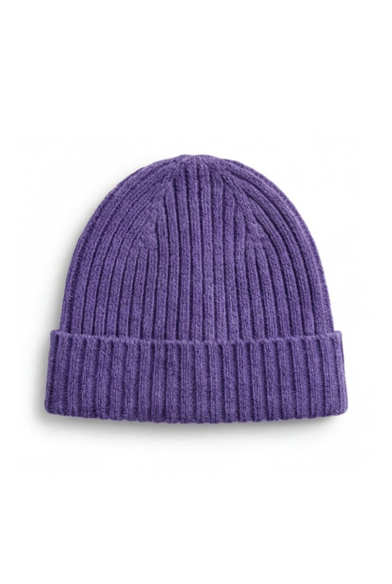 Knitted Merino Wool Baby Hat - Violet - Tiny Tugz™