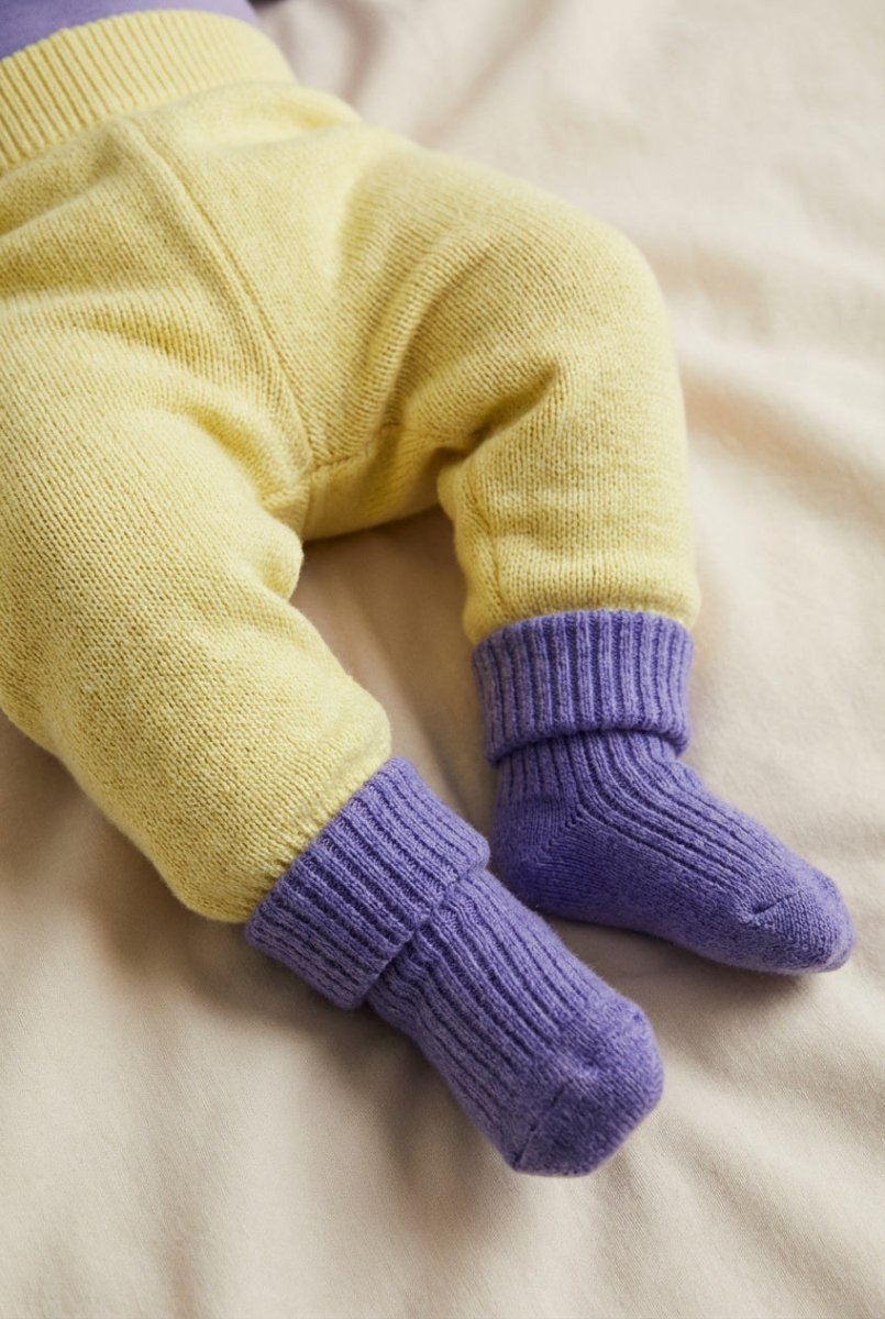 Knitted Merino Wool Baby Pants - Lemonade - Tiny Tugz™
