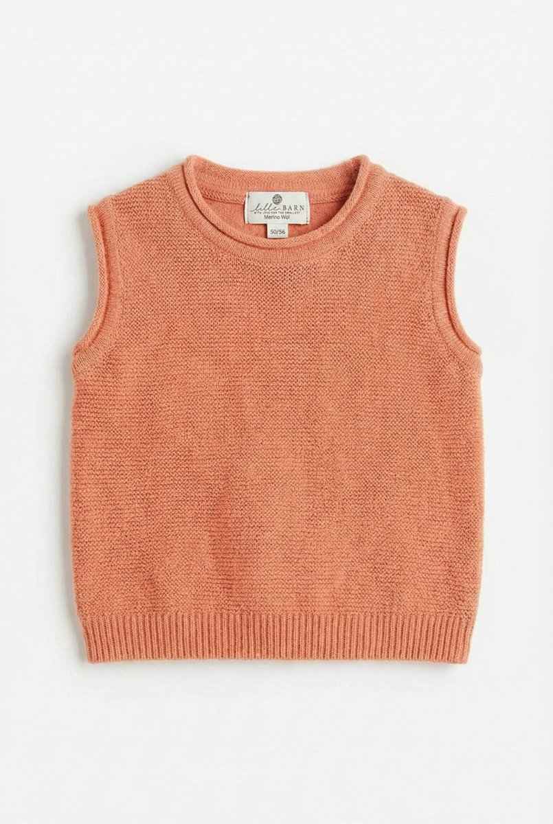 Knitted Merino Wool Baby Spencer - Peach Fuzz - Tiny Tugz™