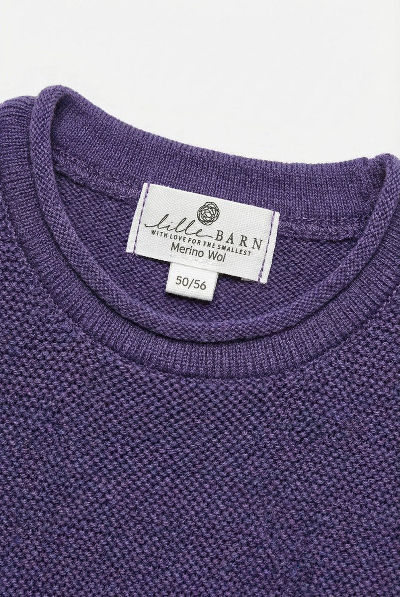 Knitted Merino Wool Baby Spencer - Violet - Tiny Tugz™