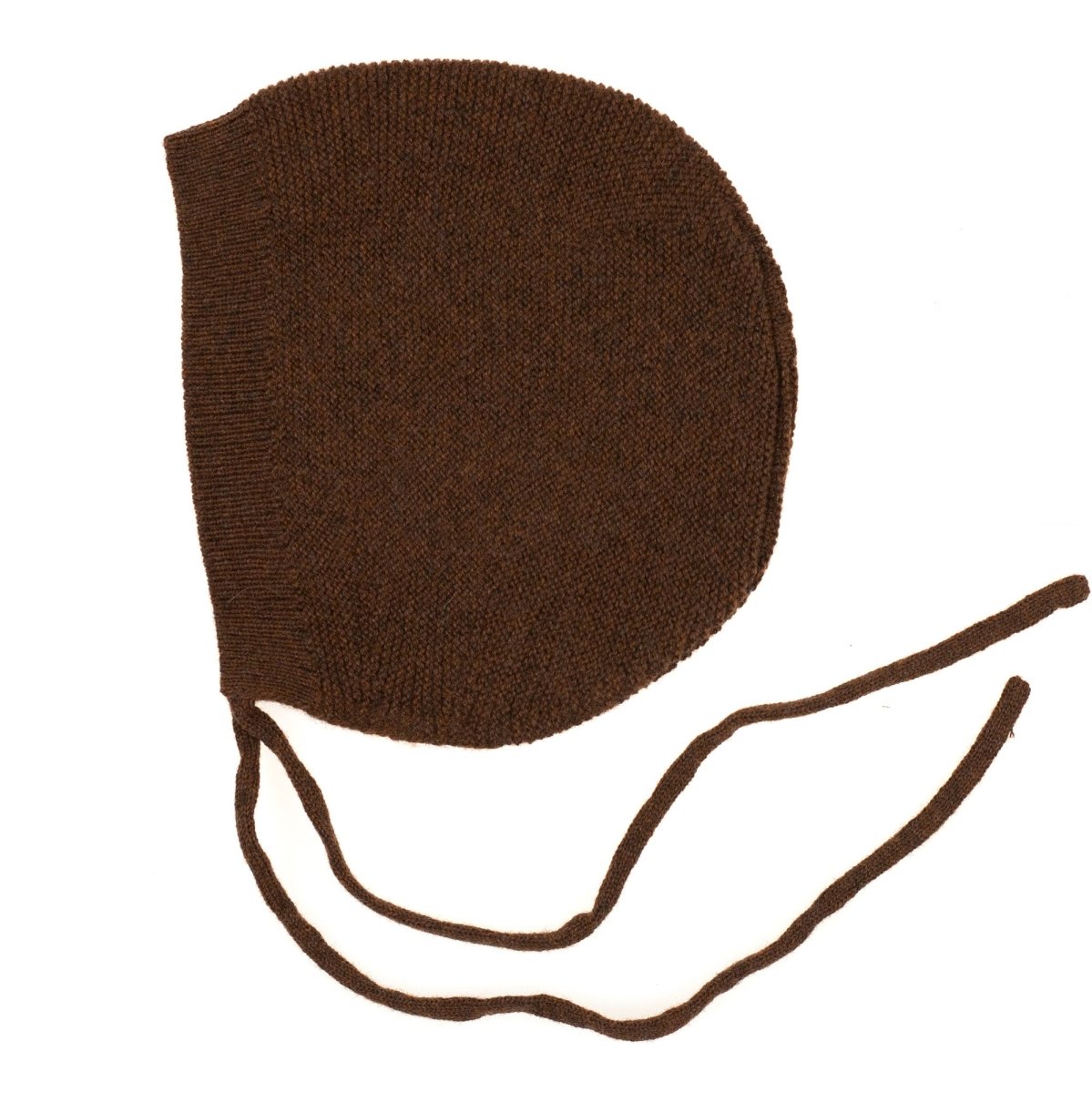 Knitted Wool Baby Bow Hat - Merino Wool - Brunette - Tiny Tugz™