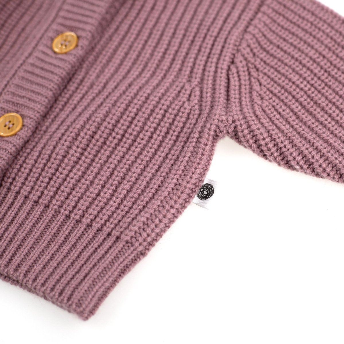 Knitted Wool Baby Cardigan - Merino Wool - Haze - Tiny Tugz™