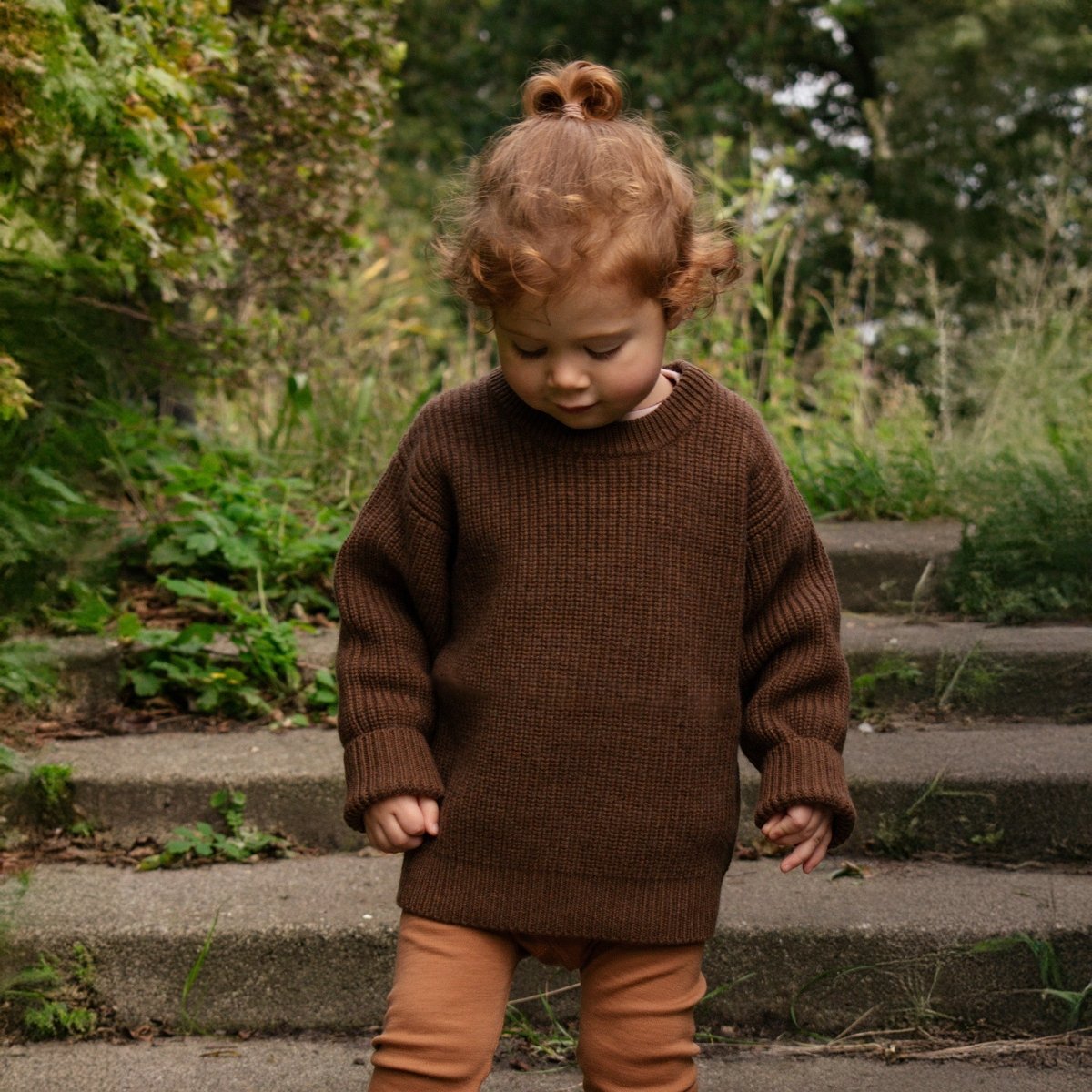Knitted Wool Baby Sweater - Merino Wool - Brunette - Tiny Tugz™