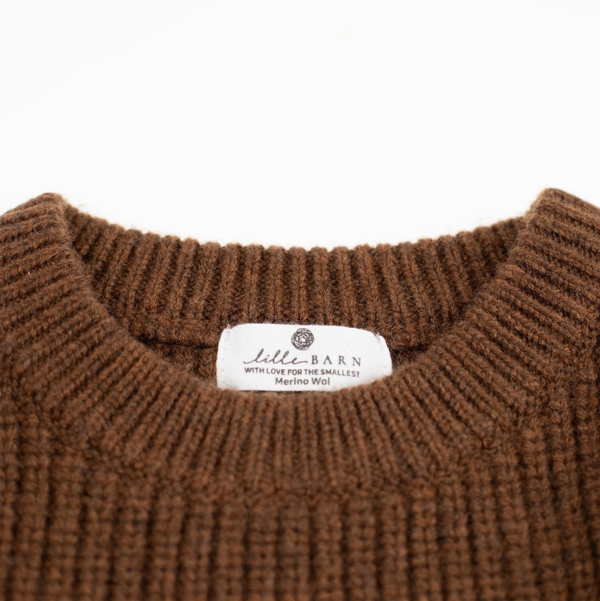 Knitted Wool Baby Sweater - Merino Wool - Brunette - Tiny Tugz™