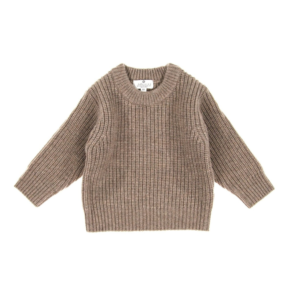 Knitted Wool Baby Sweater - Merino Wool - Cobble - Tiny Tugz™