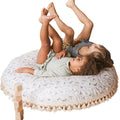 Large Kids Floor Cushion with Tassels - Forest Animal - Round, 100 cm - Tiny Tugz™