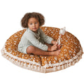 Large Kids Floor Cushion with Tassels - Plant Pattern - Round, 100 cm - Tiny Tugz™