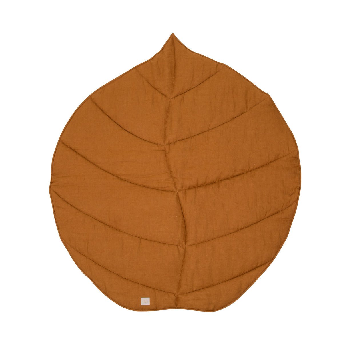 Leaf Play Mat (Caramel) – Cotton & Linen, Handmade - Tiny Tugz™