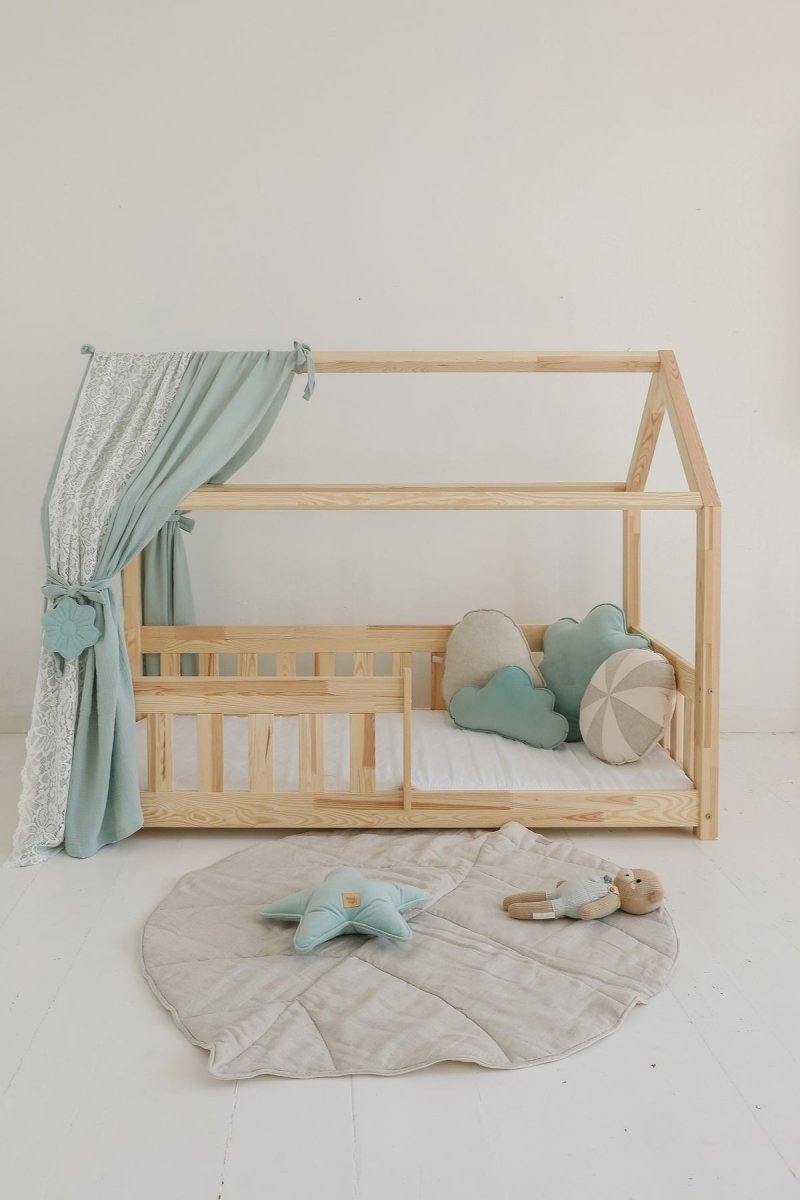 Leaf Play Mat (Sand) – Cotton & Linen, Handmade - Tiny Tugz™