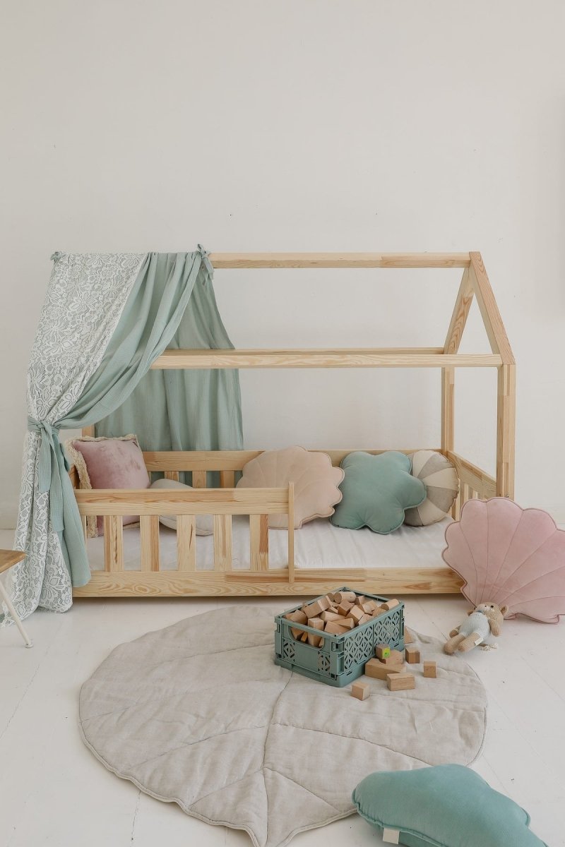 Leaf Play Mat (Sand) – Cotton & Linen, Handmade - Tiny Tugz™