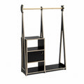 Montessori Wardrobe with Storage – Black