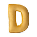 Letter D Velvet Pillow - Decorative Cushion, 30 cm (Yellow) - Tiny Tugz™