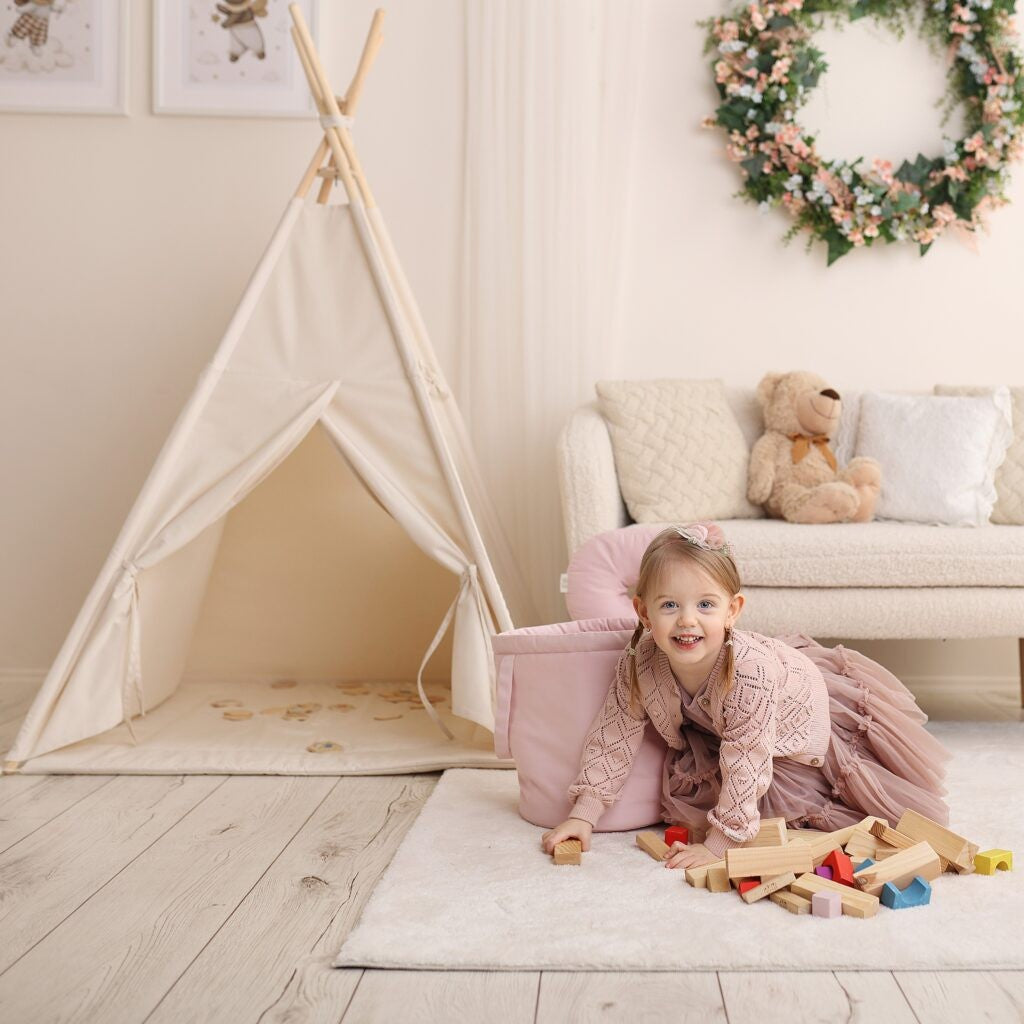 Light Beige Teepee Tent – OEKO-TEX® certified cotton teepee tent, handmade in Poland