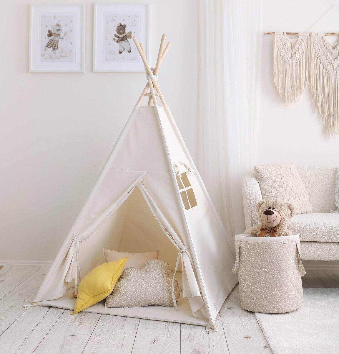 Light Beige Teepee Tent - Tiny Tugz™