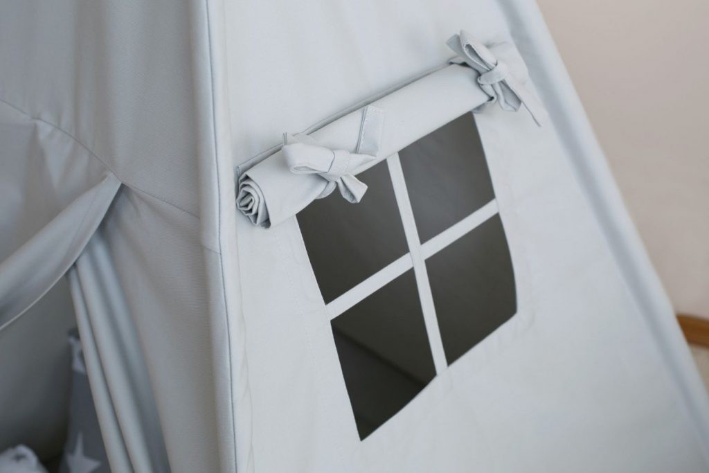 Light Grey Teepee Tent – OEKO-TEX® certified cotton teepee tent, handmade in Poland