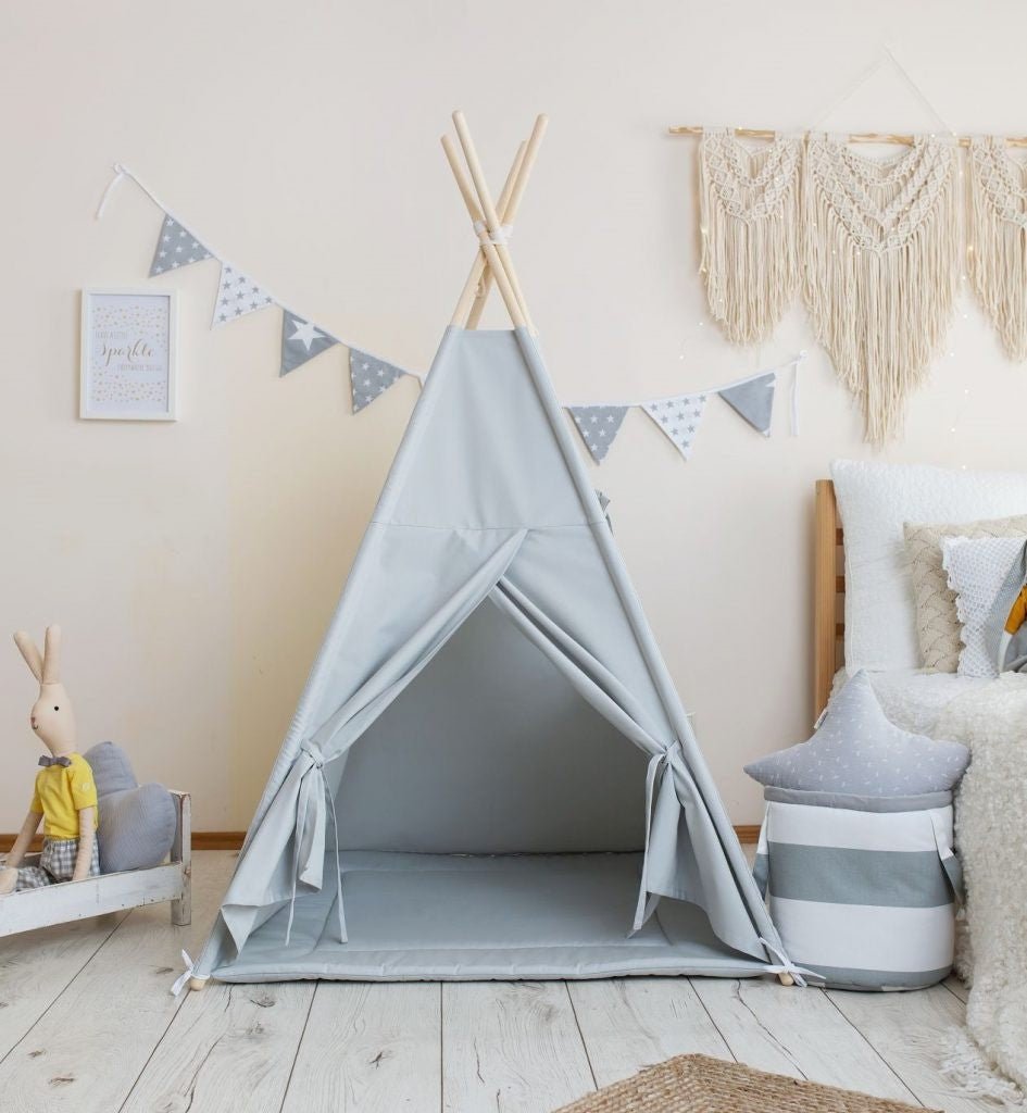 Light Grey Teepee Tent - Tiny Tugz™