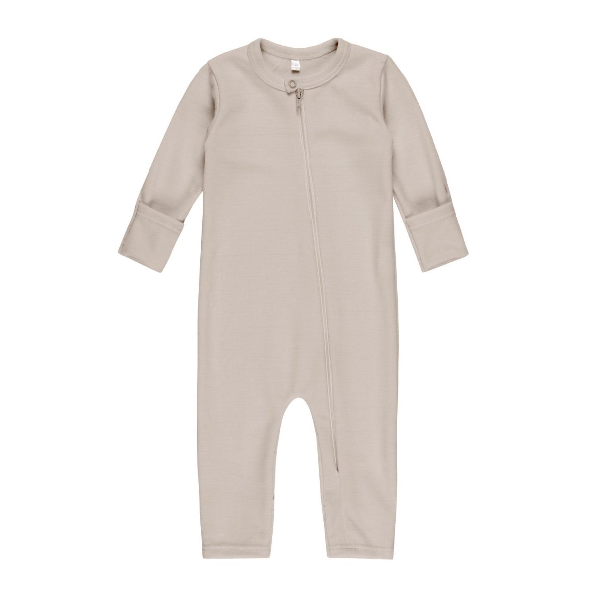 Lightweight Merino Wool Baby Overall – Beige - Tiny Tugz™