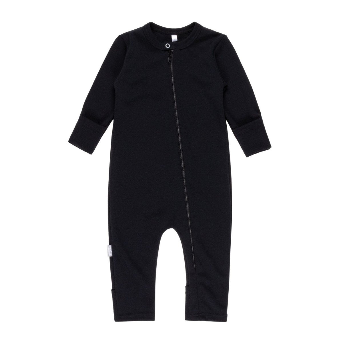 Lightweight Merino Wool Baby Overall – Black - Tiny Tugz™