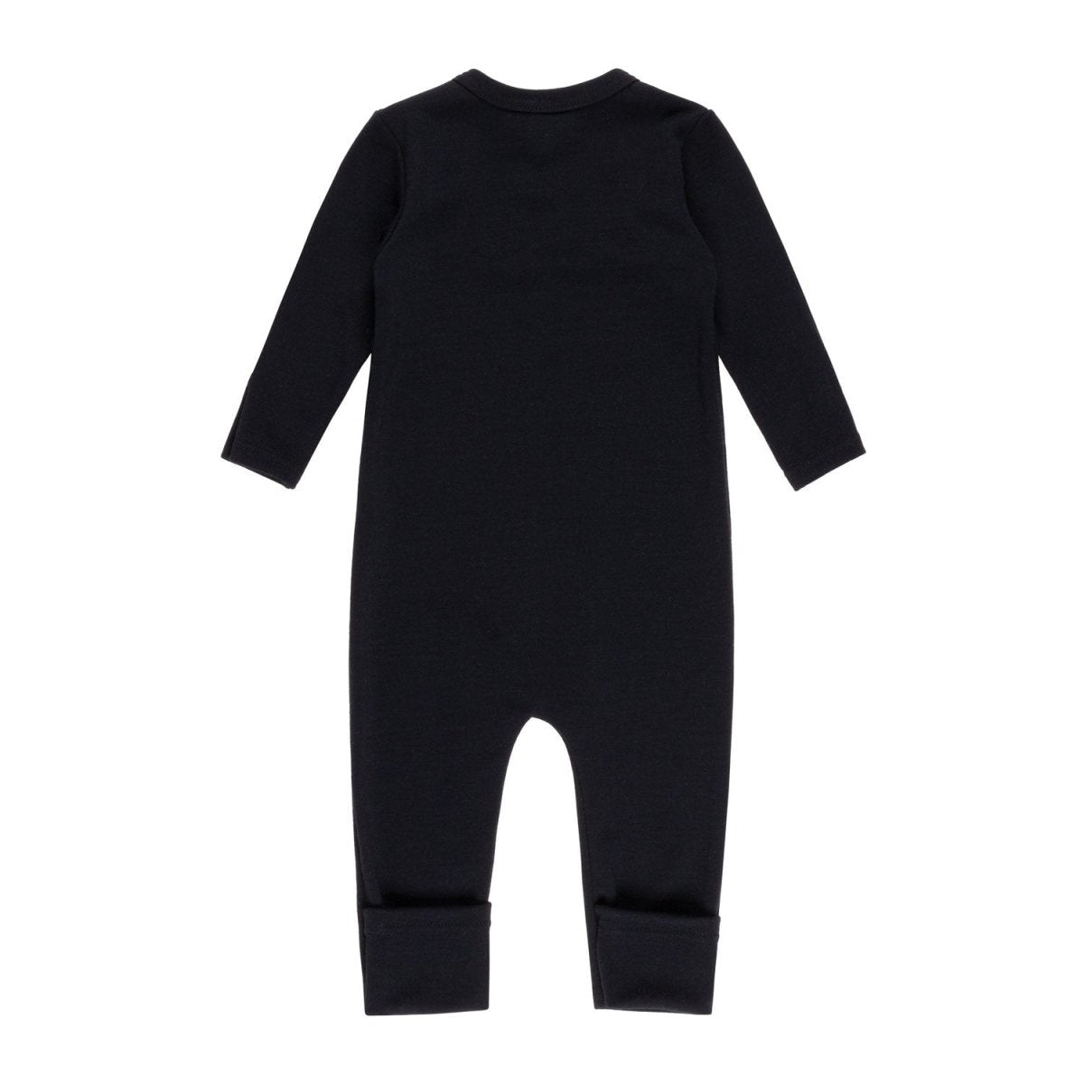 Lightweight Merino Wool Baby Overall – Black - Tiny Tugz™