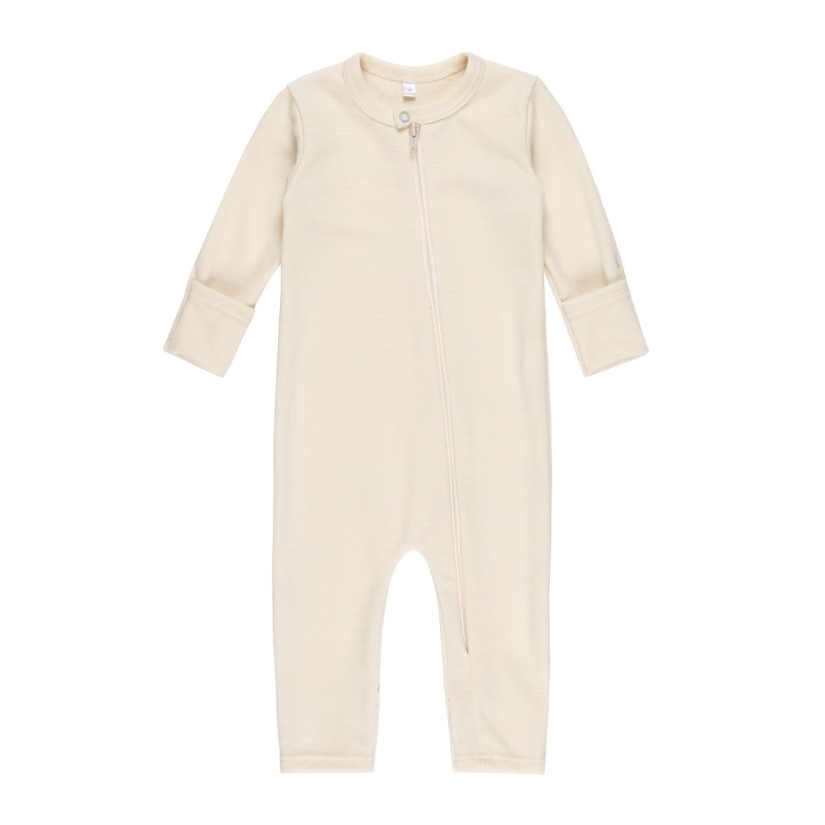 Lightweight Merino Wool Baby Overall – White - Tiny Tugz™