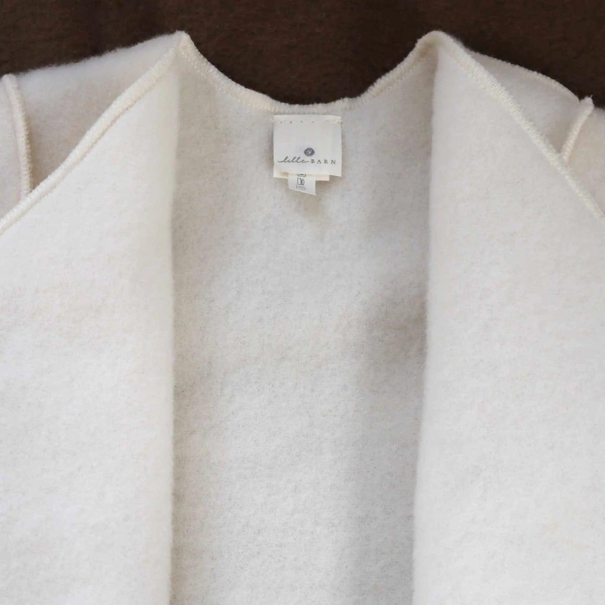 Wool Baby/Newborn Cardigan - Merino Wool Fleece - Natural