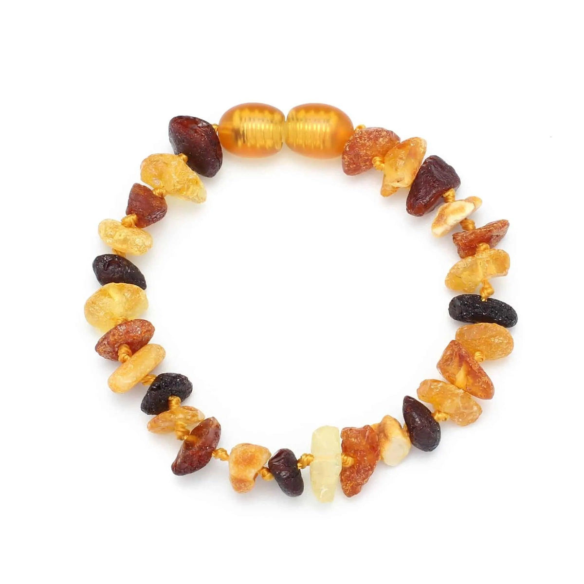 Baby/Child - Amber Bracelet - Chips, Raw Beads - 14cm - Mixed Colors
