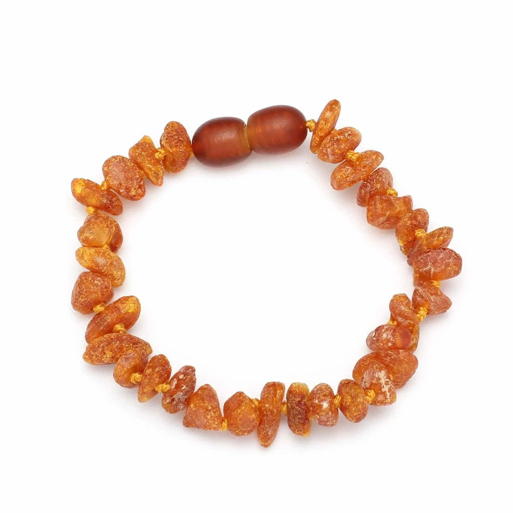 Baby/Child - Amber Bracelet - Chips, Raw Beads - 14cm - Honey