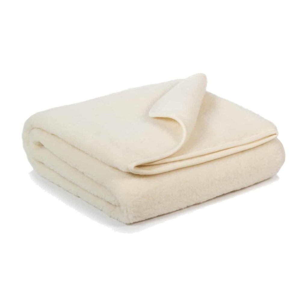 Wool Cot Blanket 93x135cm - Merino Wool - Natural