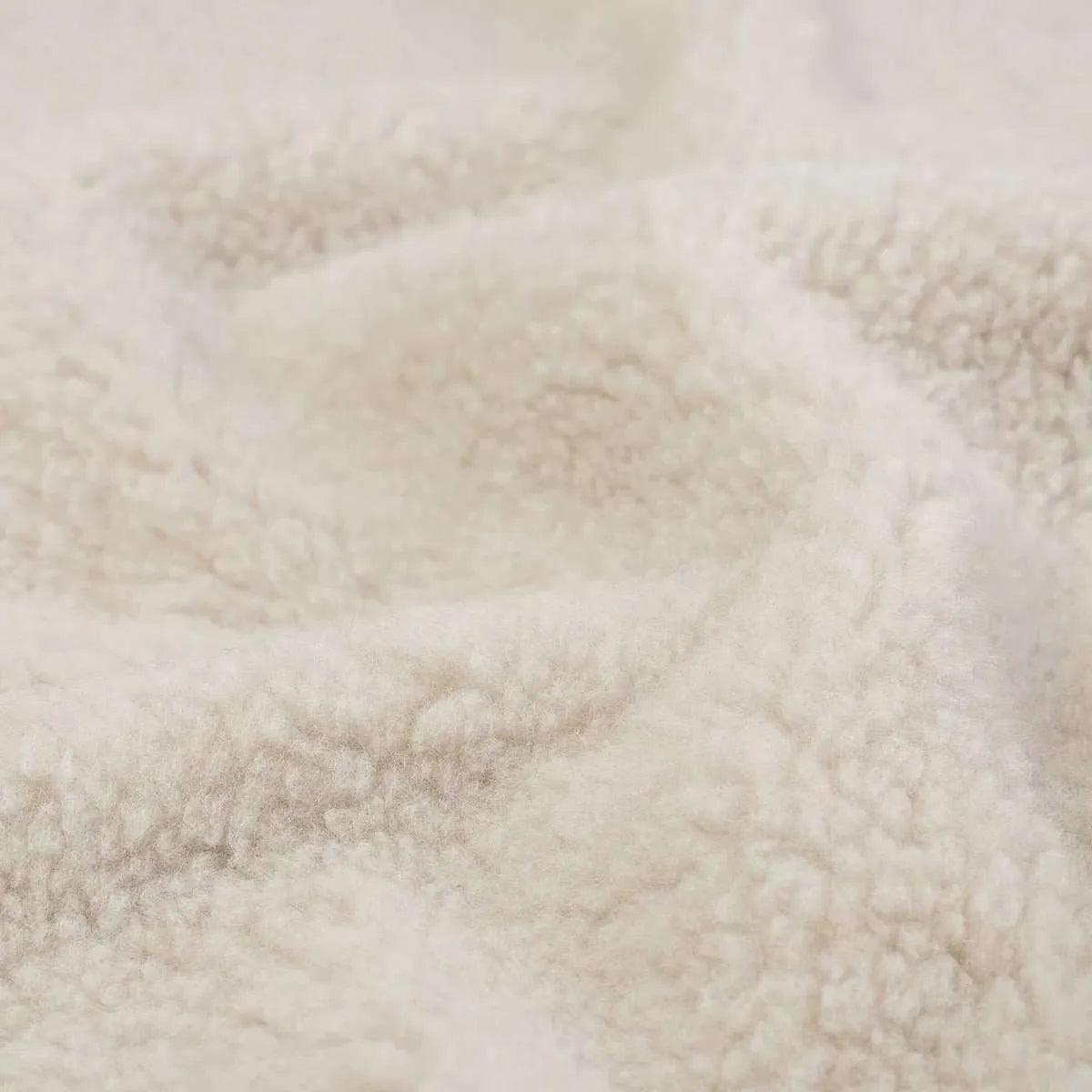 Wool Cradle Blanket Double-Layer - 75 x 100cm - Merino Wool - Almond