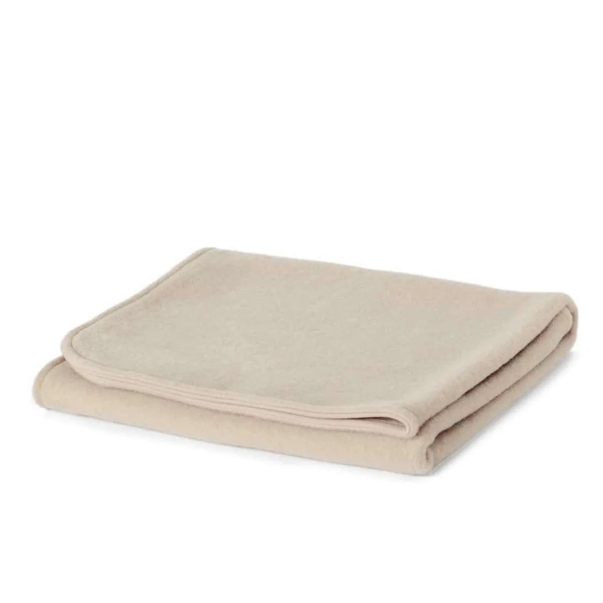 Wool Cradle Blanket, Fleece - 75cmx100cm - Merino Wool - Beige