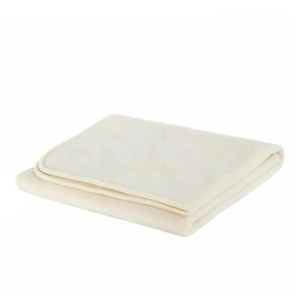 Wool Cradle Blanket, Fleece - 75x100cm - Merino Wool - Natural
