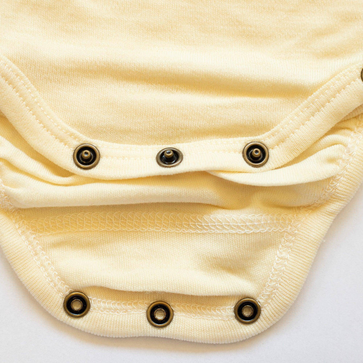 Wool Wrap Romper, Short Sleeve - Merino Wool - Natural