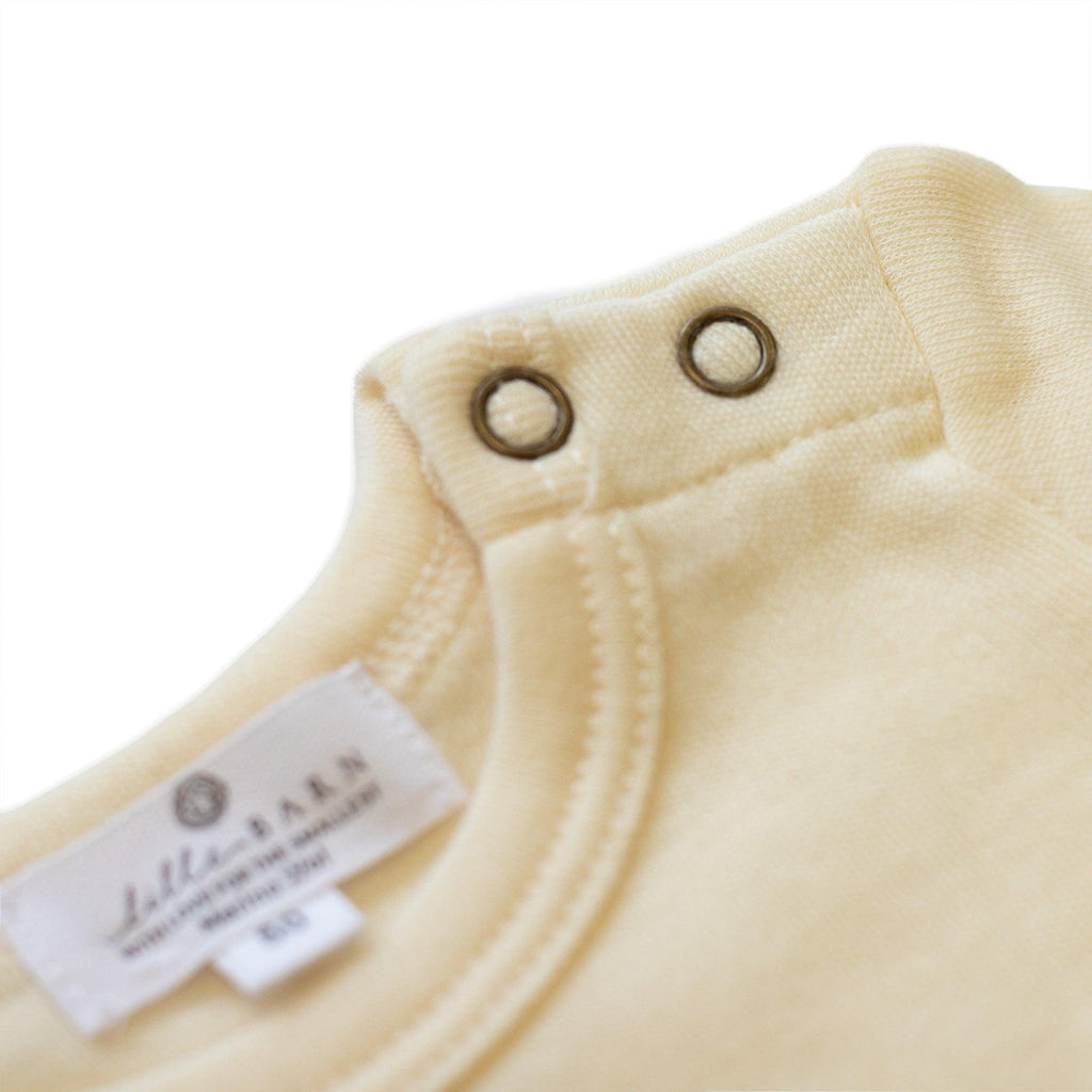 Wool Romper, Short Sleeve - Merino Wool - Natural