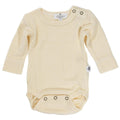 Wool Romper, Long Sleeve - Merino Wool - Natural