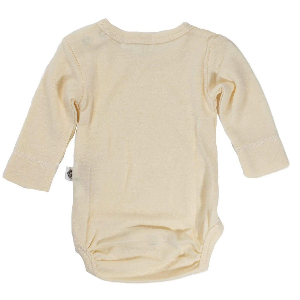 Wool Romper, Long Sleeve - Merino Wool - Natural