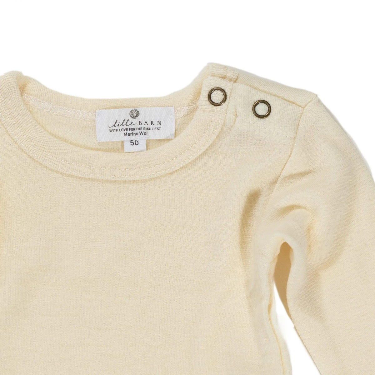 Wool Romper, Long Sleeve - Merino Wool - Natural
