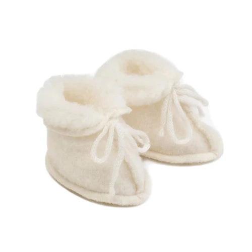 Baby/Newborn Wool Booties - Natural