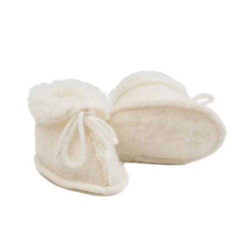 Baby/Newborn Wool Booties - Natural