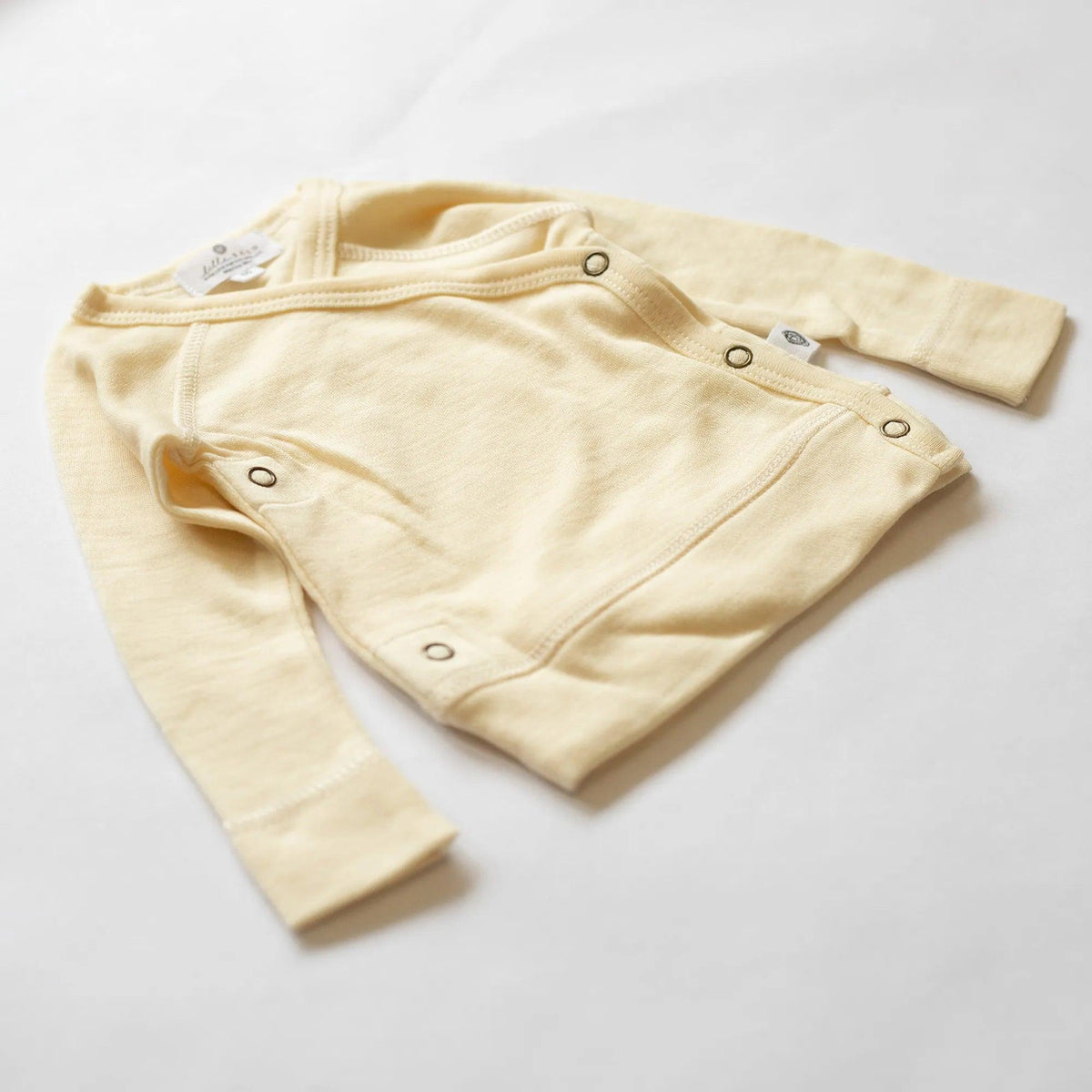 Baby Wool Wrap Sweater - Merino Wool - Natural