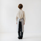 Linen Daily Apron for Kids - Light Grey