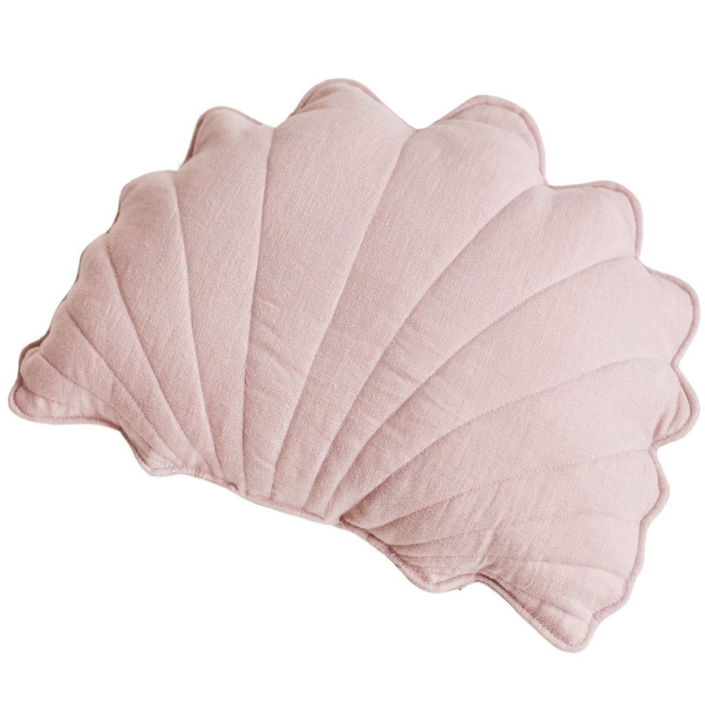Linen Seashell Cushion - Pink - 35 x 45 cm - Tiny Tugz™