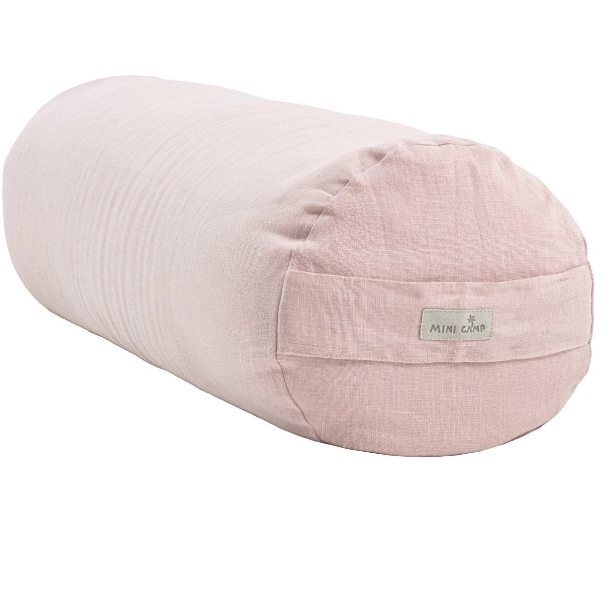 Linen Yoga Bolster & Meditation Cushion - Dusty Pink - 60 x 22 cm - Tiny Tugz™