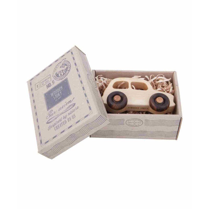 Little French Wooden Toy Car – Montessori Eco-Friendly Classic - Tiny Tugz™