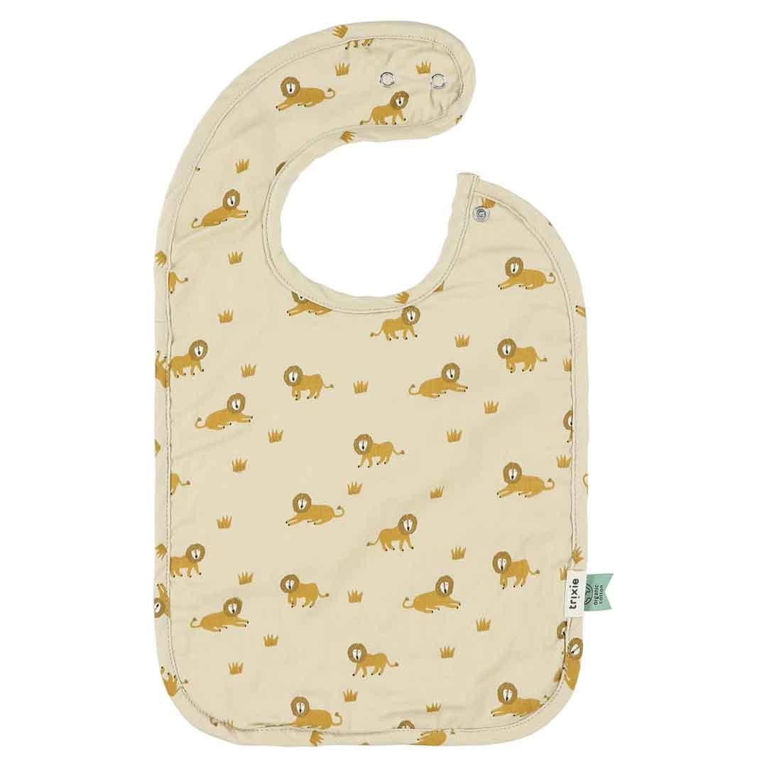 Lively Lion Daring Dino Bib 3-Pack – 100% Organic Cotton, Adjustable Snap Closure (0m+) - Tiny Tugz™