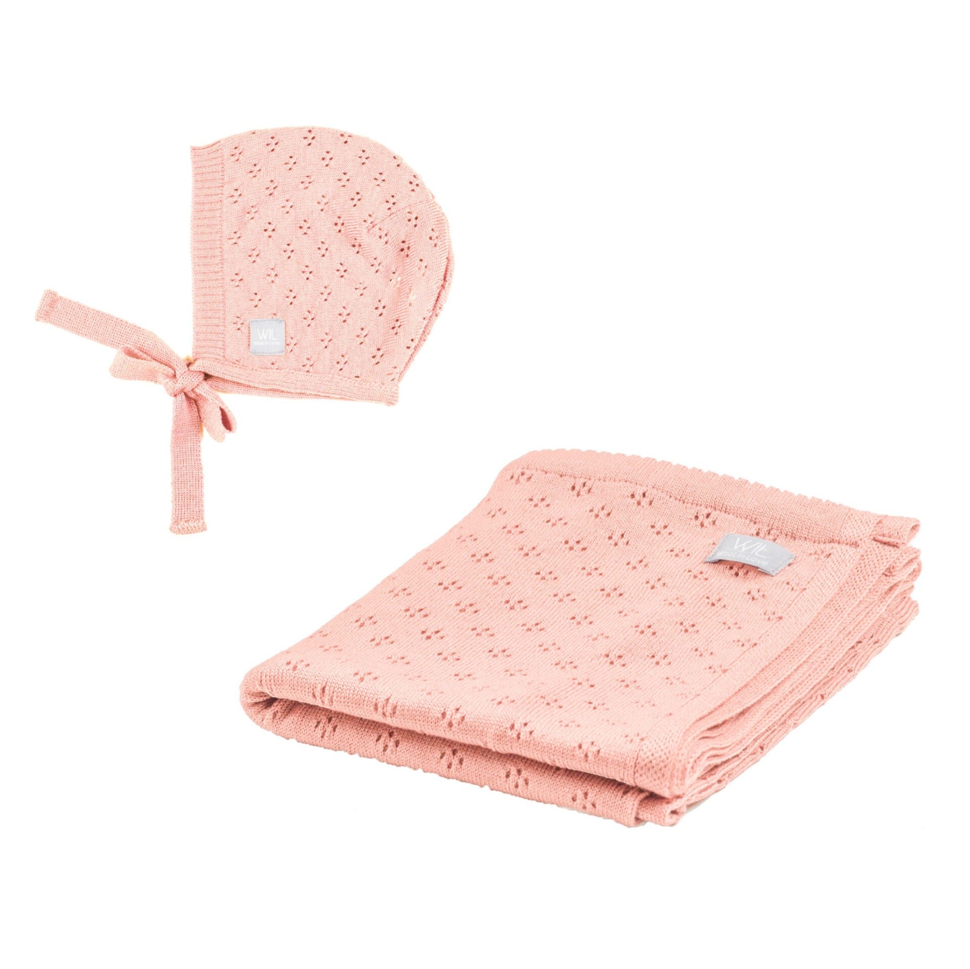 LOVE Gift Set For Baby - Blanket and Bonnet