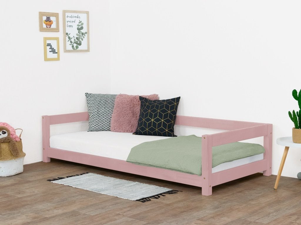 LUCKY Montessori Floor Bed - Open Entrance - 80/90 cm - Solid Spruce - Tiny Tugz™